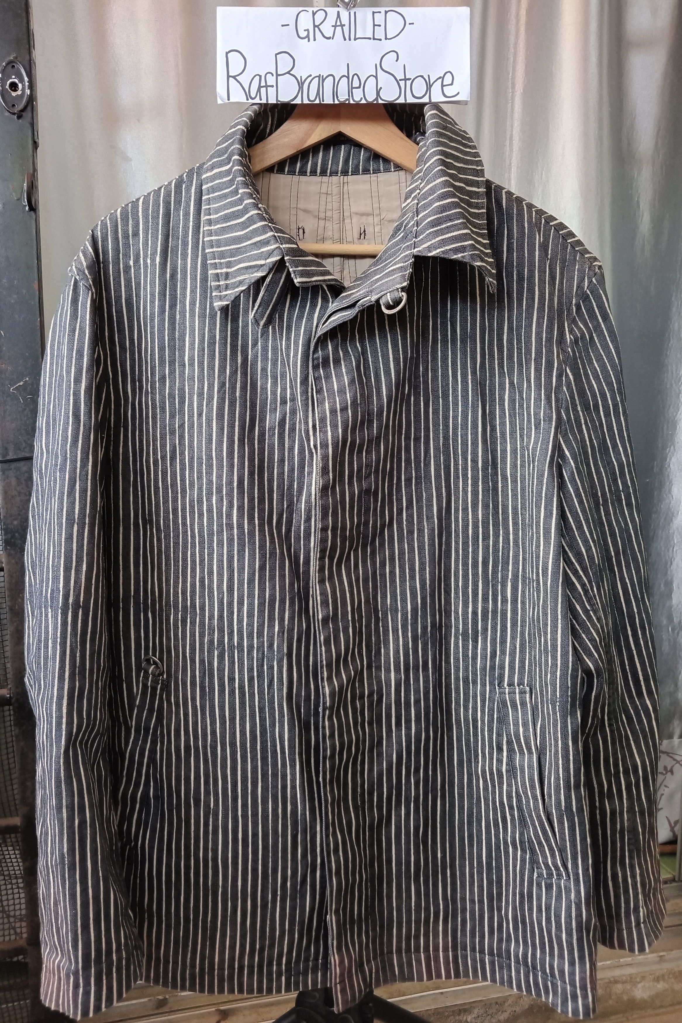 Designer × Gaultier Homme Objet × Jean Paul Gaultier GAULTIER HOMME OBJET Button Hickory Faded Jacket Size US L / EU 52-54 / 3 - 1 Thumbnail