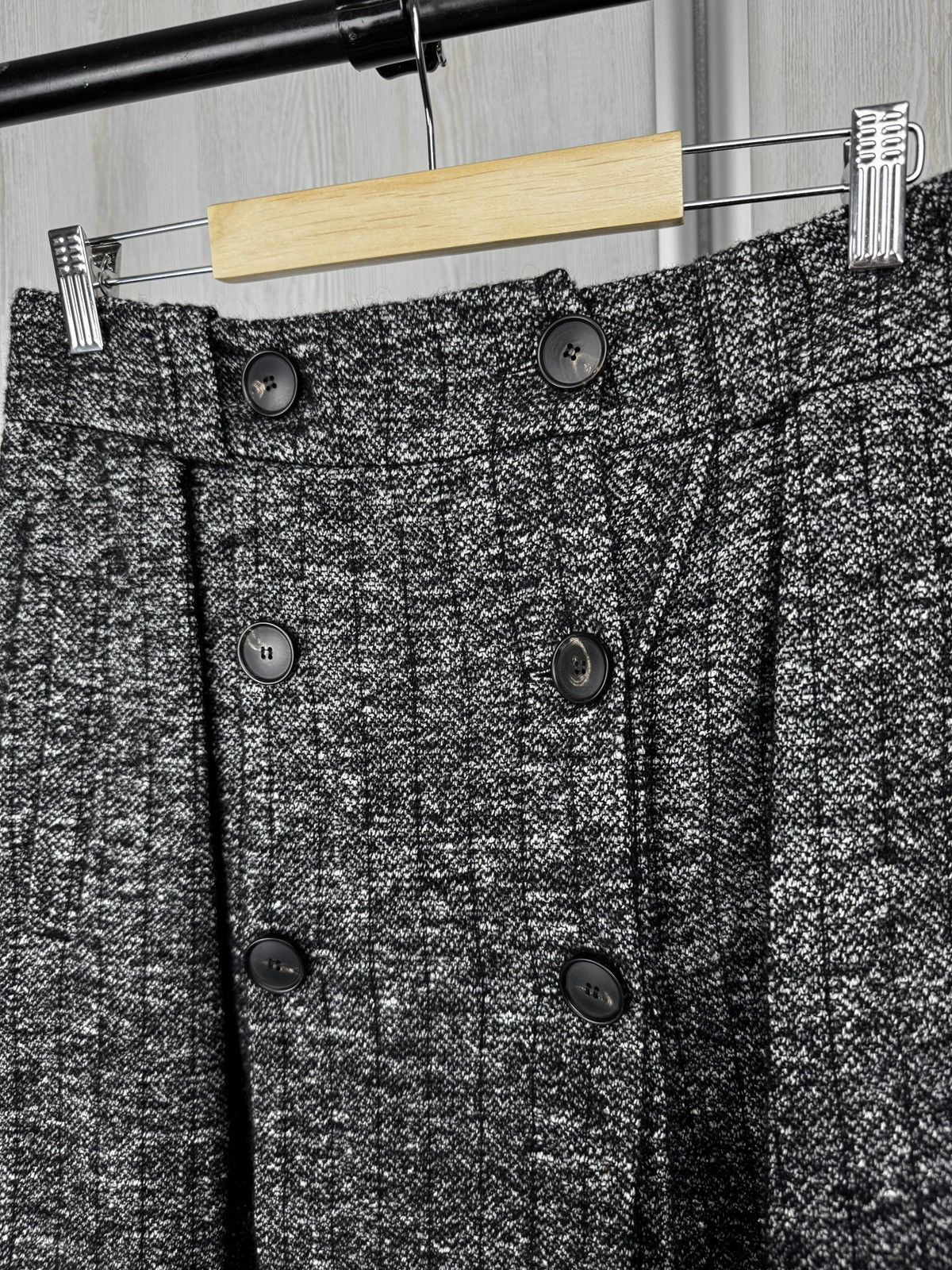 Other Tela Italy Wool Cotton blend grey tweed knee lenght skirt Size 28" / US 6 / IT 42 - 3 Thumbnail