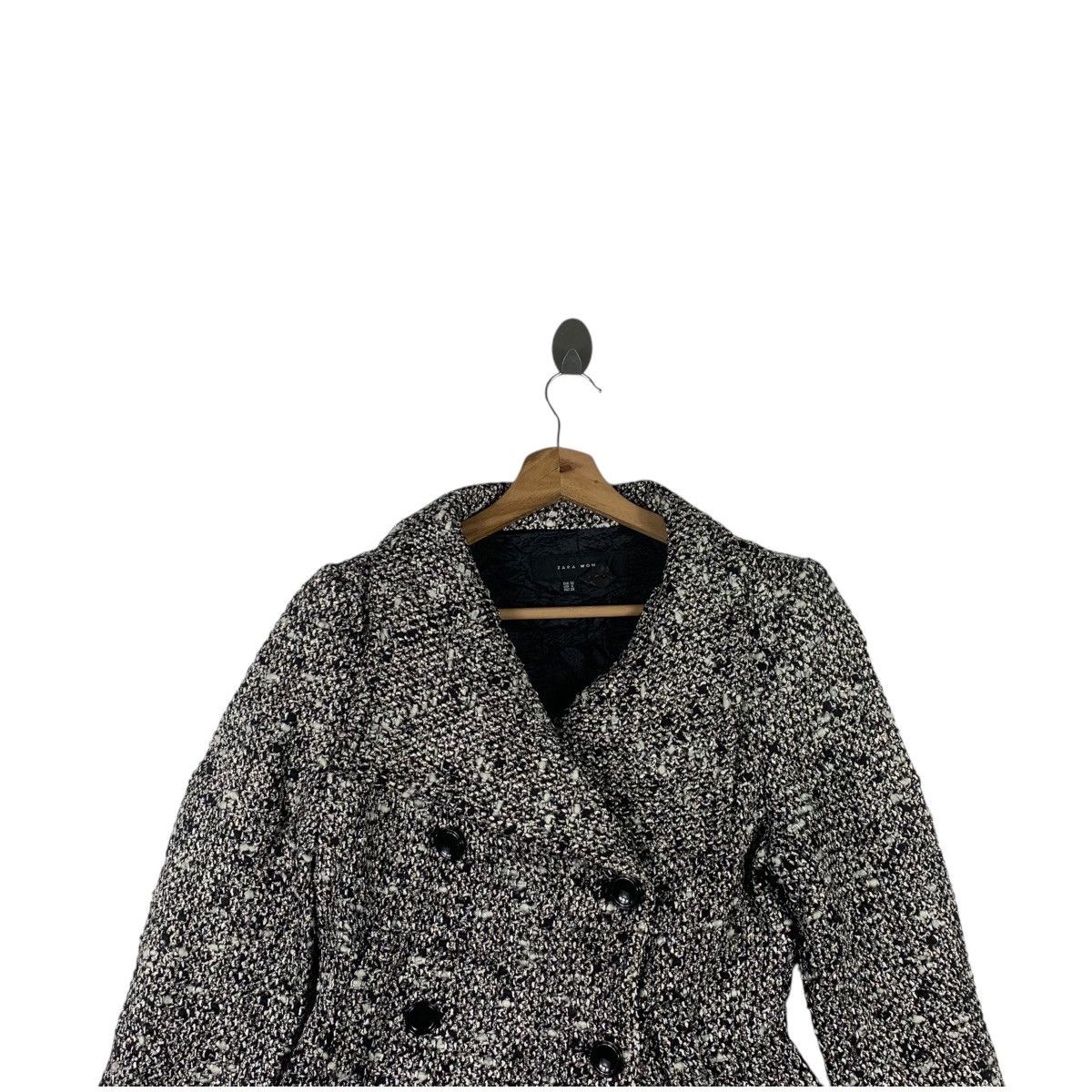 Zara ZARA WOMAN Tweed Peacoat Double Breasted Jacket Textured Size S / US 4 / IT 40 - 2 Thumbnail