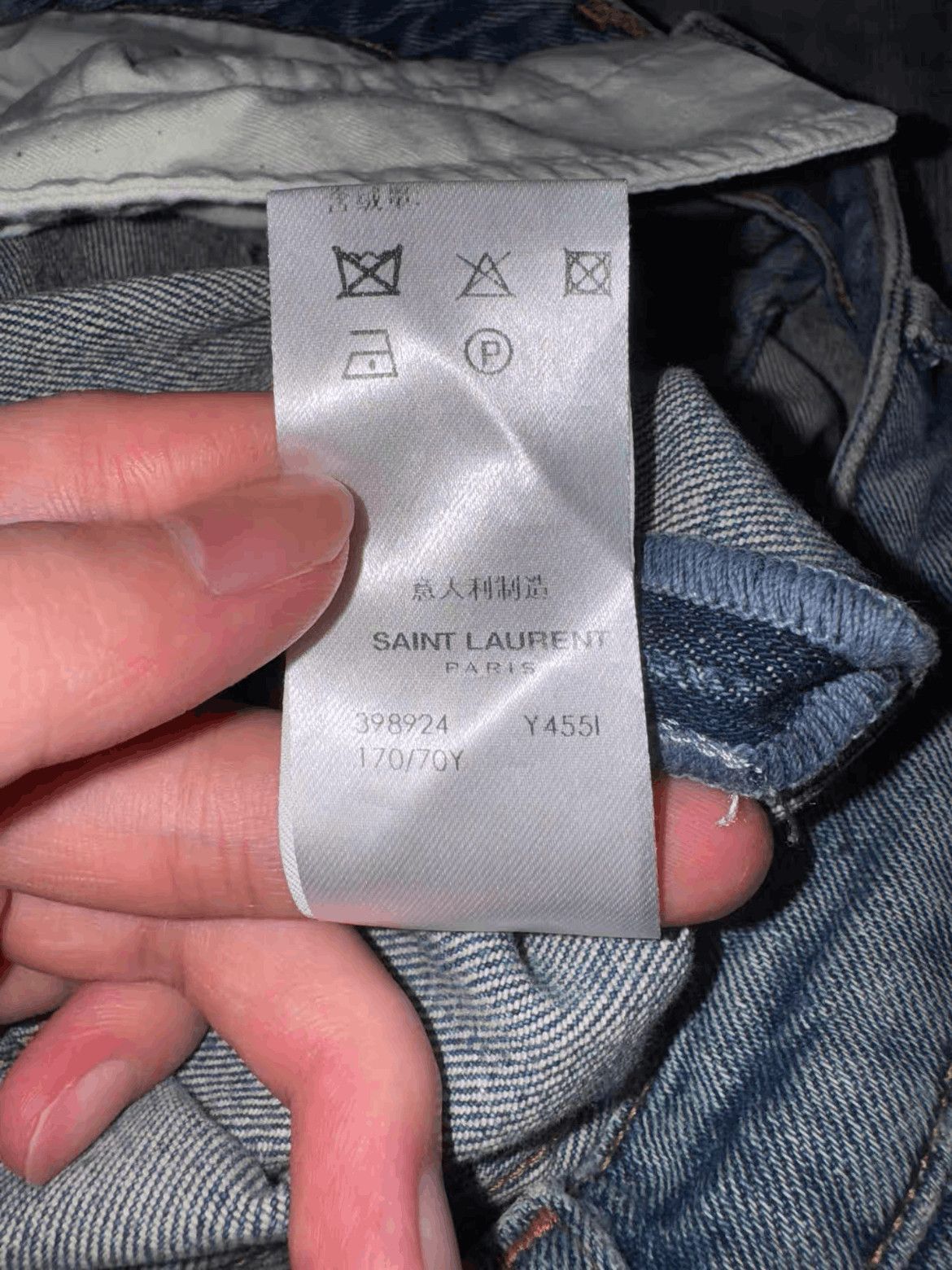 Saint Laurent Paris Saint Laurent Paris by Hedi 15AW Double Cut Denim-2508 Size US 29 - 7 Thumbnail