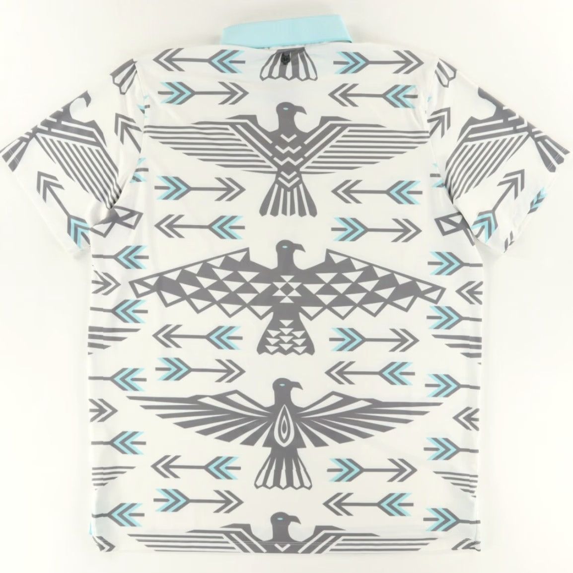 Vintage Greyson Polo Shirt White XL Men's Spirit Bird All Over Print Stretch Shirt Size US XL / EU 56 / 4 - 4 Thumbnail