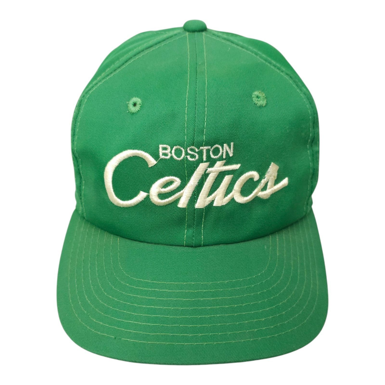 Sports Specialties Boston Celtics Script Baseball Cap READ Vtg 90s Snapback Hat Size ONE SIZE - 1 Thumbnail