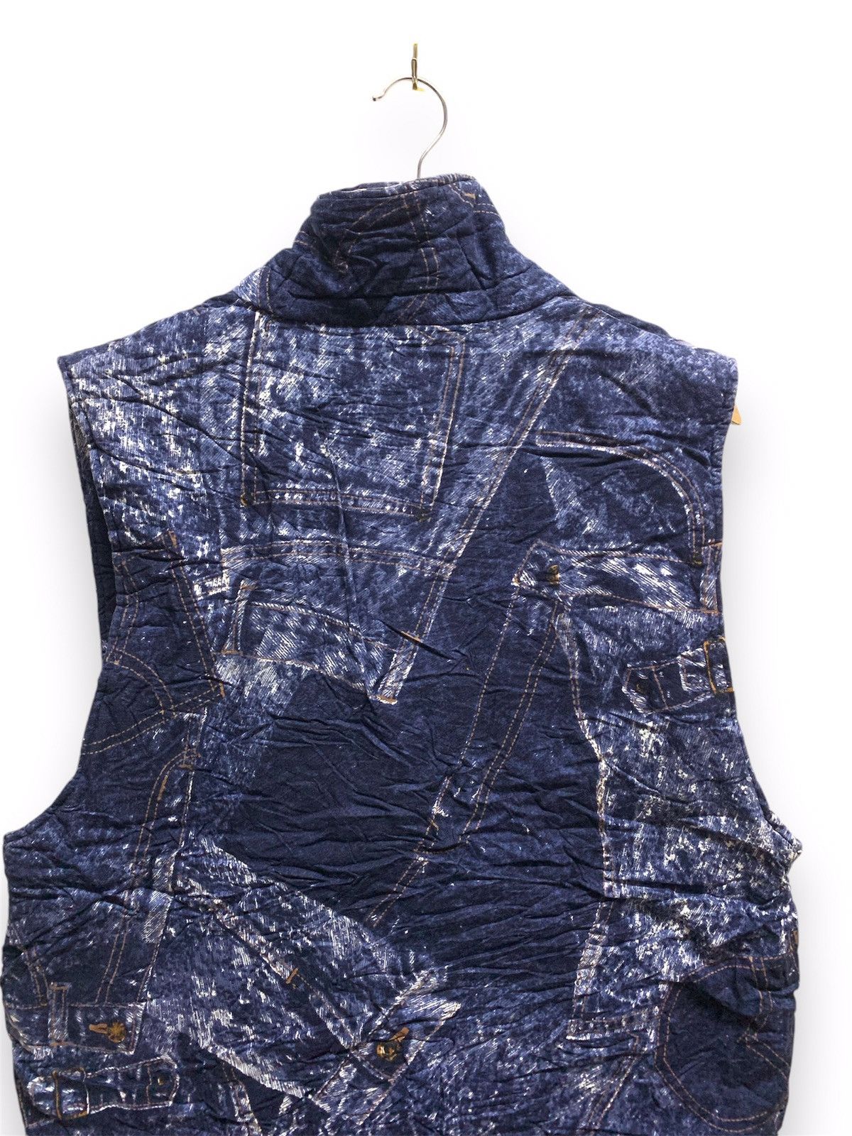 Blue Blue Japan × Japanese Brand Half Time Fullprint Jeans Vest Jacket Size US M / EU 48-50 / 2 - 7 Thumbnail