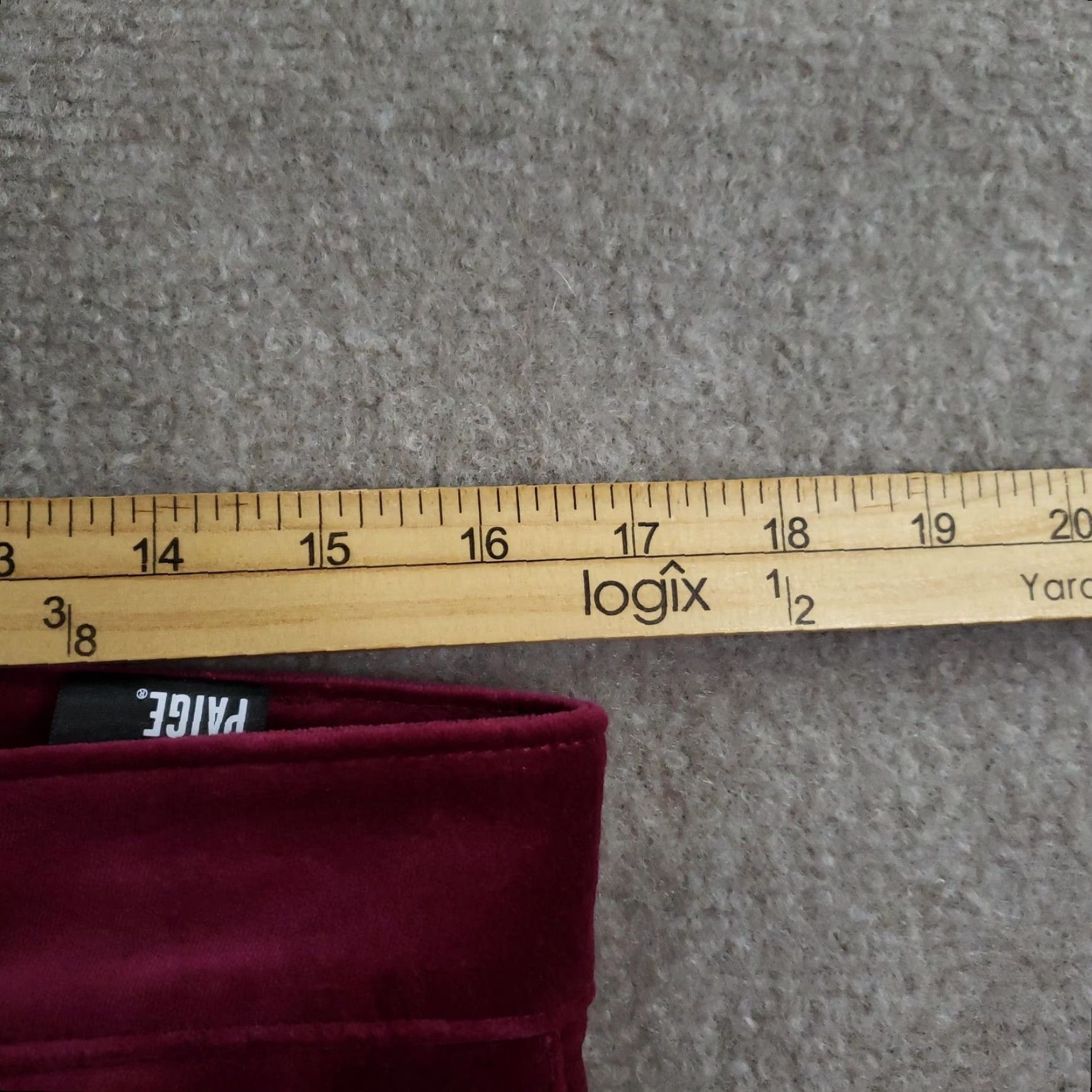 Paige Paige Pants Womens 31 Purple Velvet Wide Leg Dress Trouser 33x30 Inseam 30 Zip Pockets Stretch Cotton Spandex Velvet Fabric Wide-Leg Red Color Bag Size 24" / US 00 / IT 34 - 7 Thumbnail