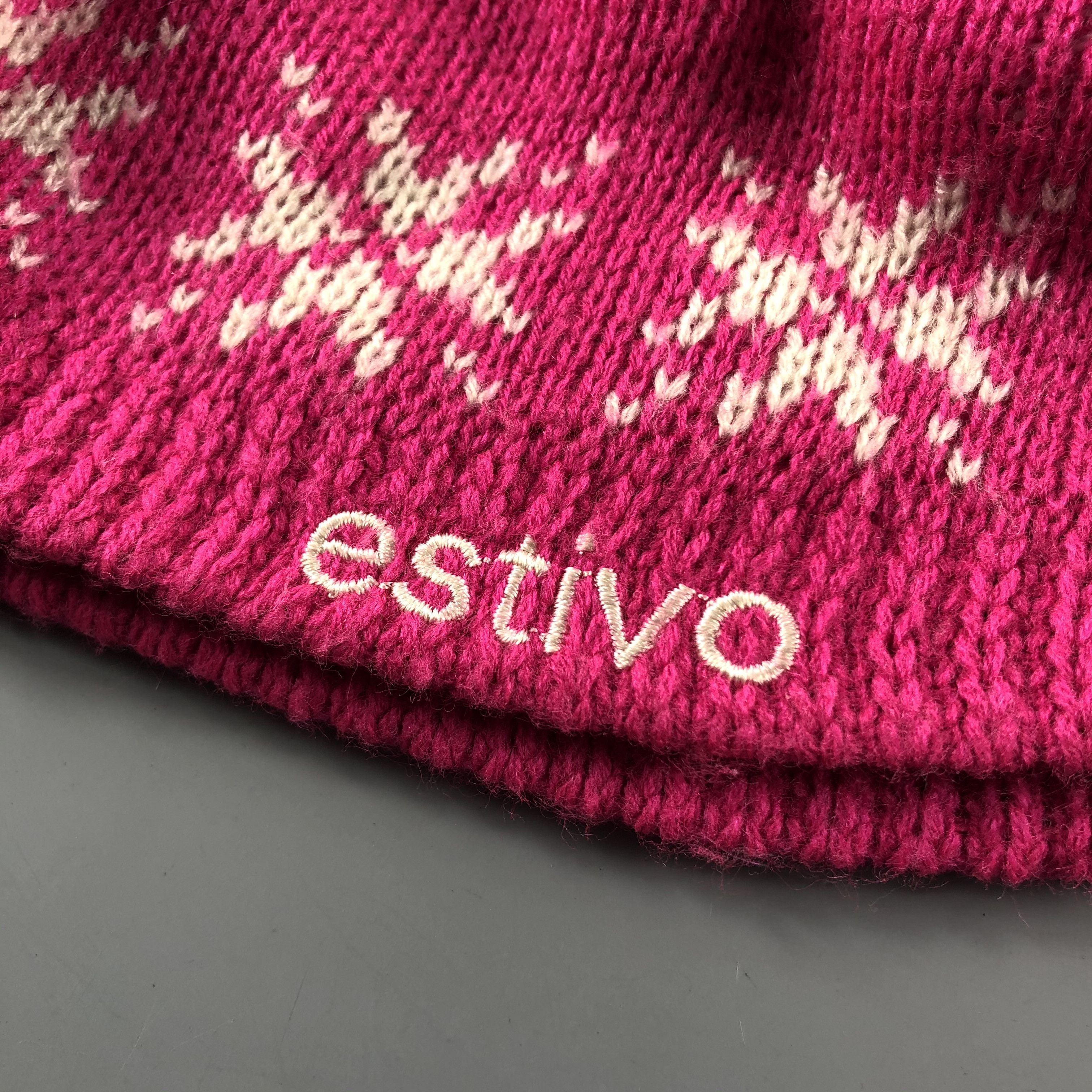 Japanese Brand × Vintage Womens Estivo Pink Beanie Snow Hat Snow Cap -D760 Size ONE SIZE - 7 Thumbnail