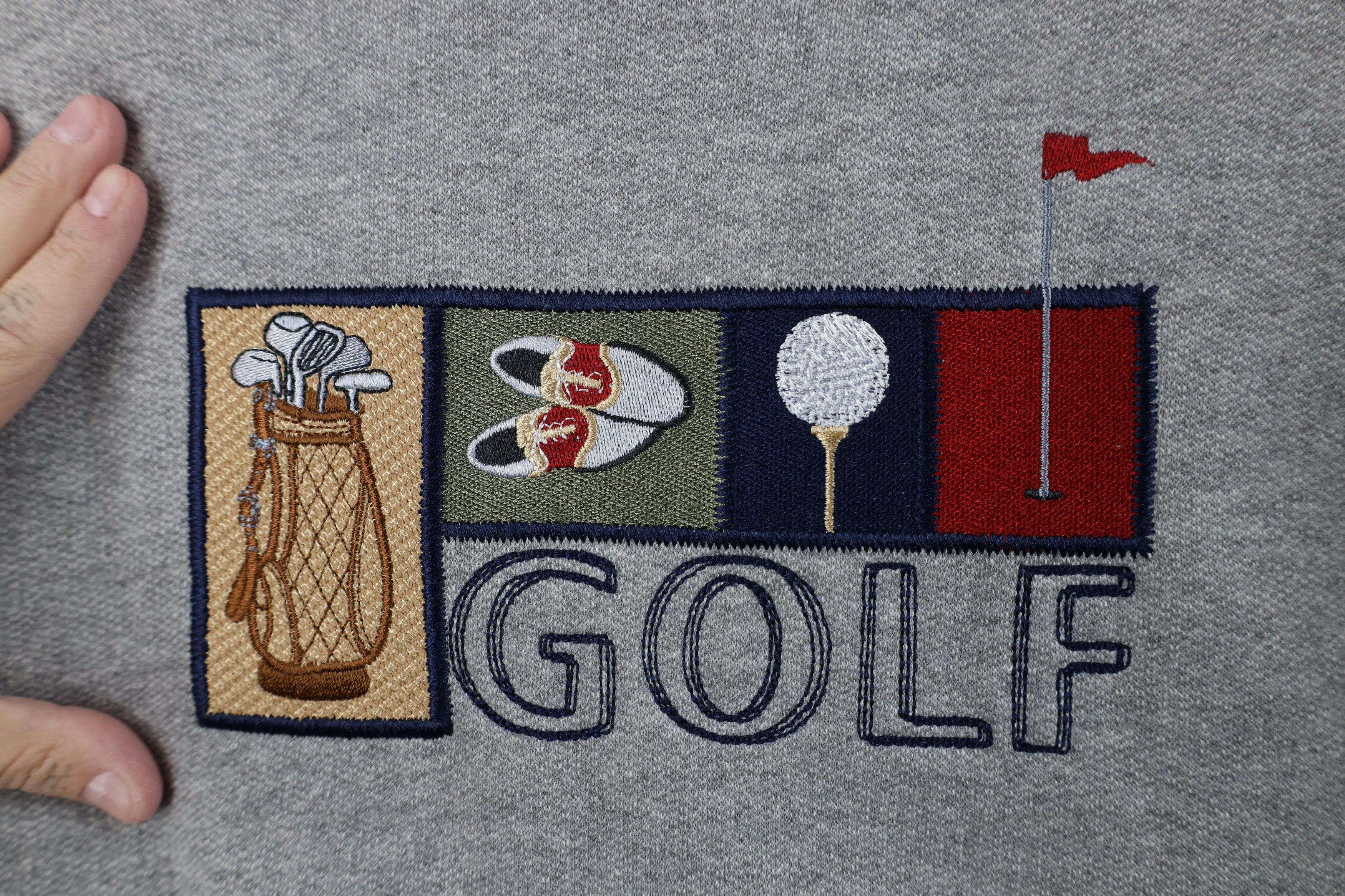 Vintage Vintage 90s Streetwear Golf Crewneck Sweatshirt Heather Gray Size US L / EU 52-54 / 3 - 4 Thumbnail