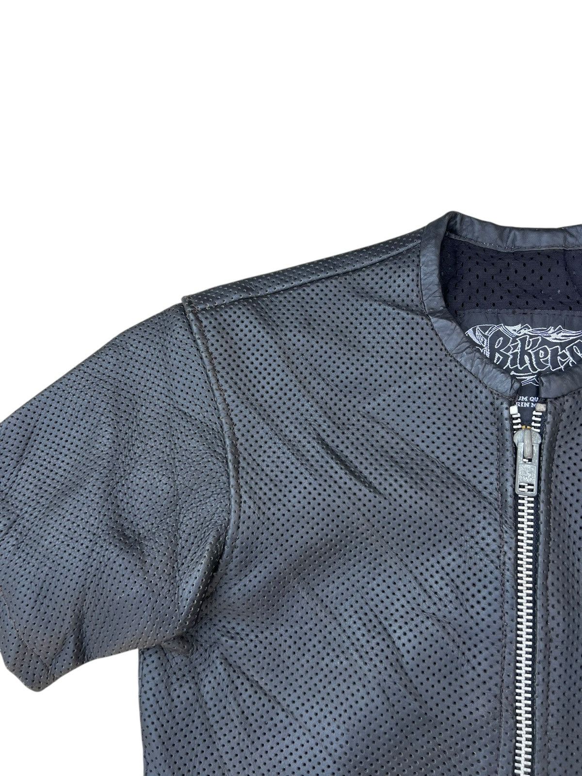 Leather Vintage Bikers Corin Motors Japan Patina Mesh Leather Shirt Size US S / EU 44-46 / 1 - 4 Thumbnail