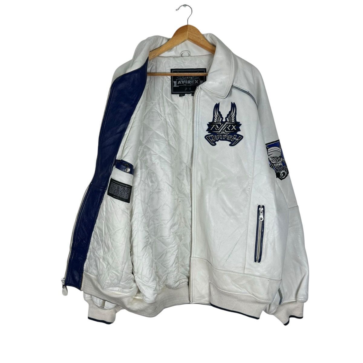 Avirex 🌟AVIREX ROAD DOGZ VARSITY LEATHER JACKET Size US XXL / EU 58 / 5 - 11 Thumbnail