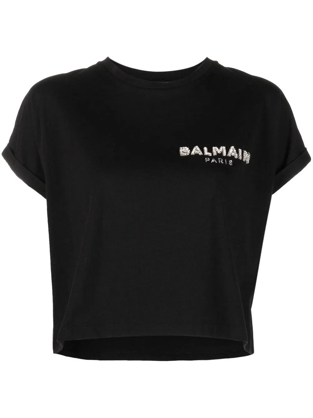 New Balance o1s1wg110725 Sequin Logo Round Neck T-Shirt in Black Size M / US 6-8 / IT 42-44 - 1 Thumbnail