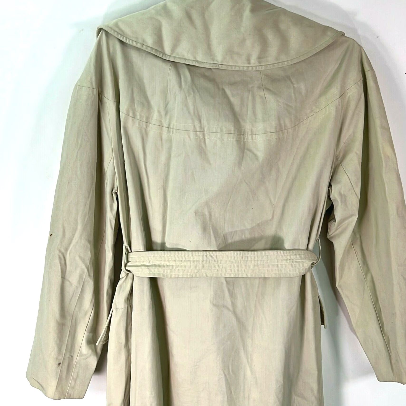 Vintage VINTAGE Silver Sail Women's Trench Coat XL Beige Long Sleeve Casual Classic Button Front Size XL / US 12-14 / IT 48-50 - 3 Thumbnail