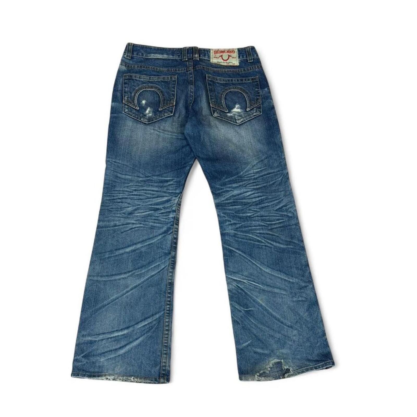 True Religion Kesson rare Truedog denim jeans straight fit Size US 34 / EU 50 - 2 Thumbnail