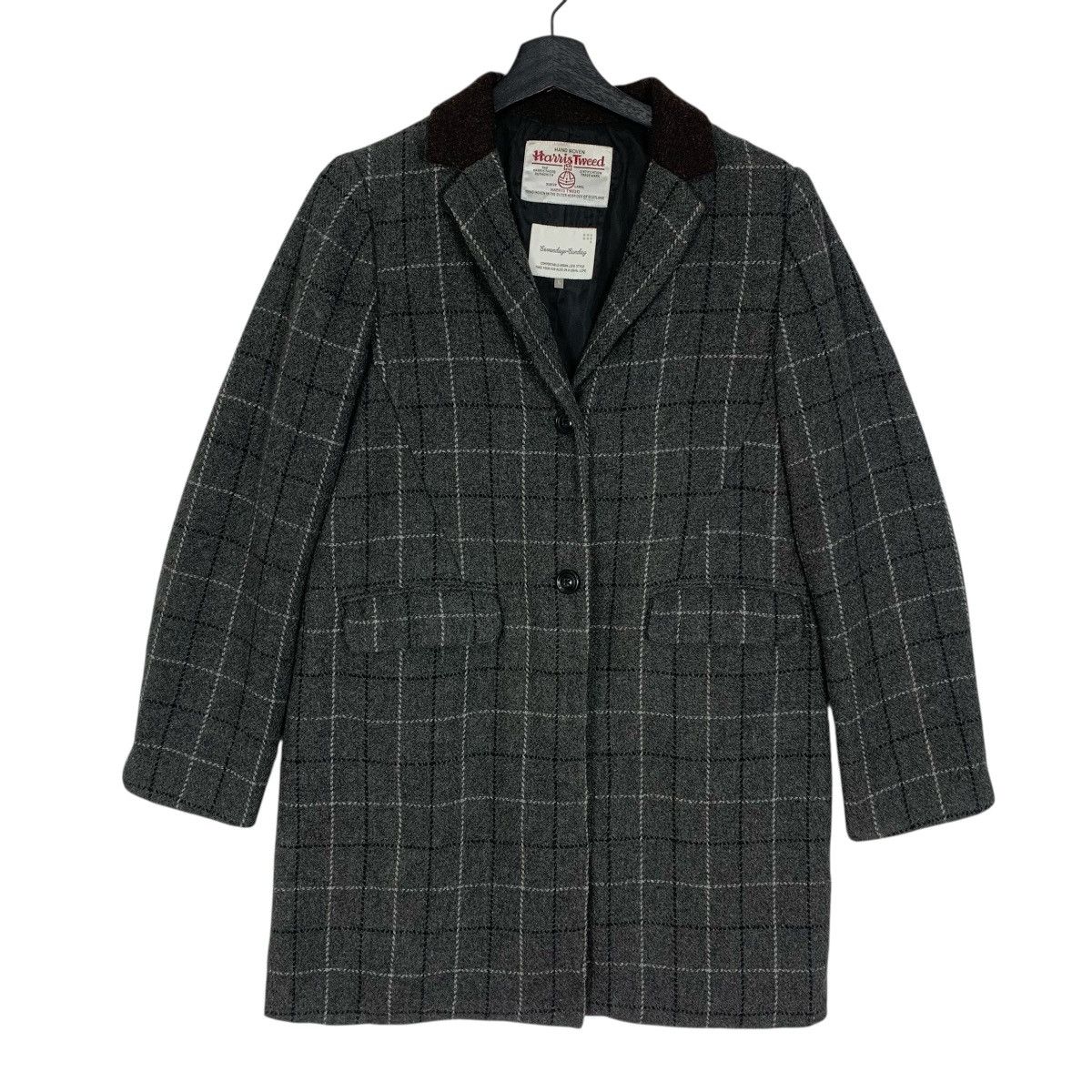 Designer × Harris Tweed × Japanese Brand Harris Tweed Sevendays:Sunday Designer Luxury Long Coat Size US M / EU 48-50 / 2 - 2 Thumbnail