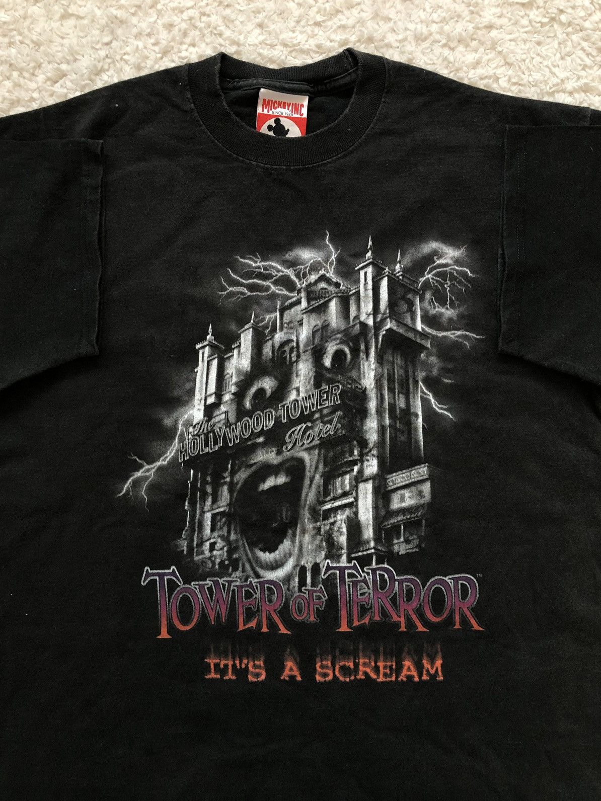 Disney Tshirt Tower Of Terror Hollywood Disney World Vintage 90’s Size US M / EU 48-50 / 2 - 1 Thumbnail