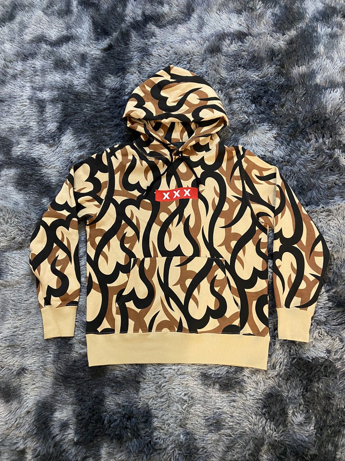 Vintage New Number Nine Tribal Camo Heart Hoodie God Selection XXX | Grailed