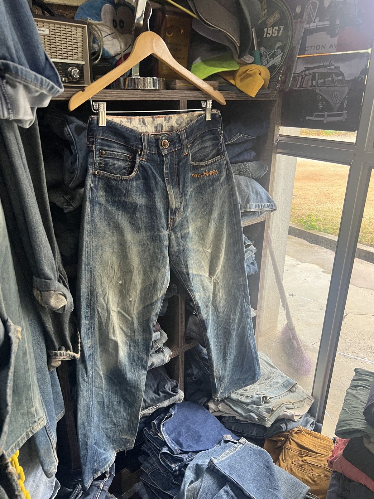 If Six Was Nine 🔥Mr Men Little Miss Multipockets Distressed Denim Size US 30 / EU 46 - 3 Thumbnail