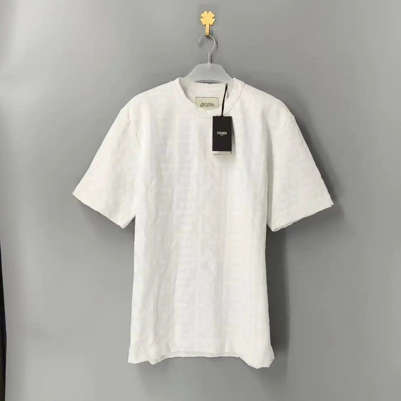 Fendi Fendi White Cotton Men's T-Shirt 0089 Size US L / EU 52-54 / 3 - 1 Thumbnail