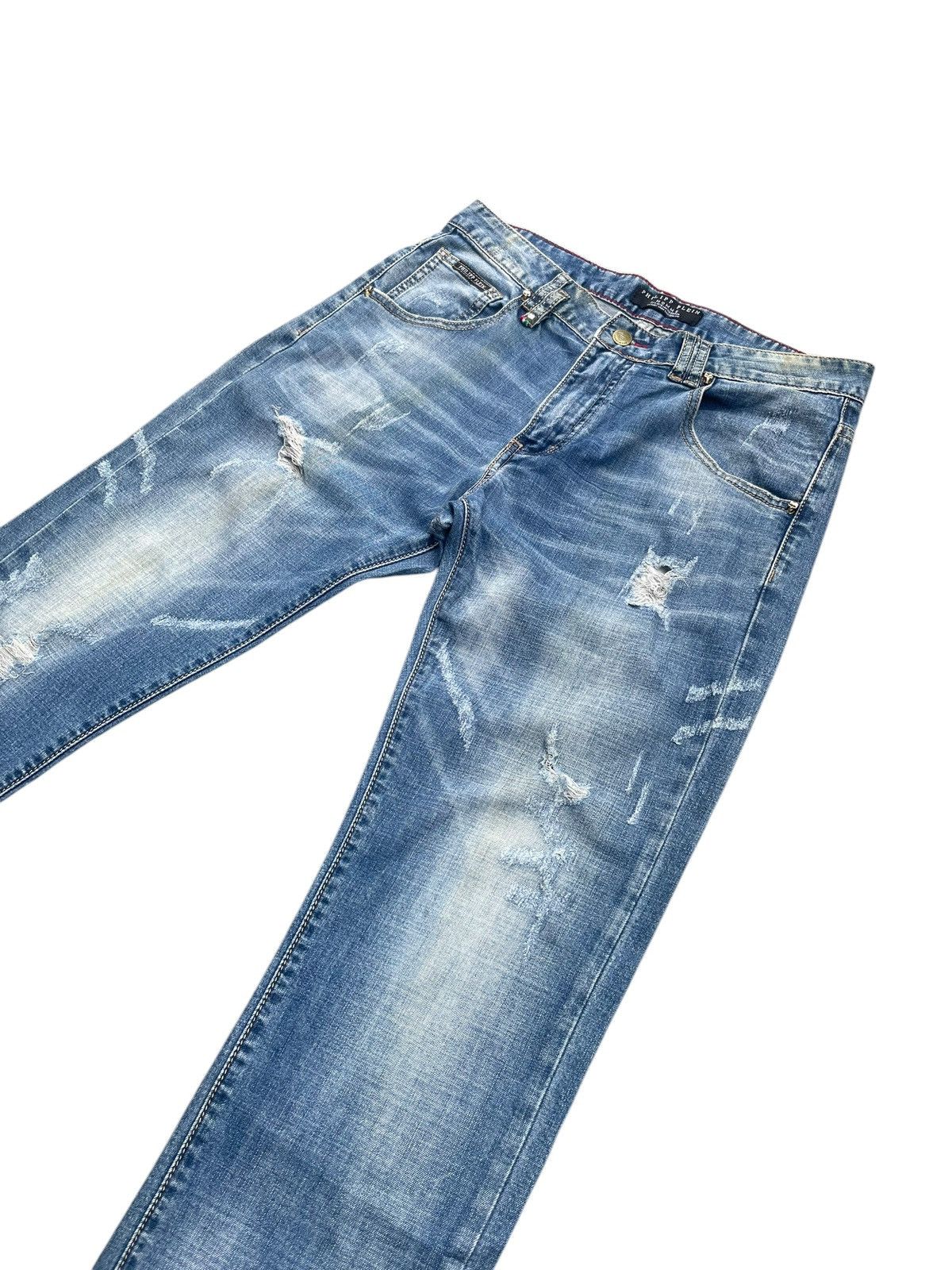 Philipp Plein Philipp Plein Faded Distressed Jeans Size US 33 - 2 Thumbnail