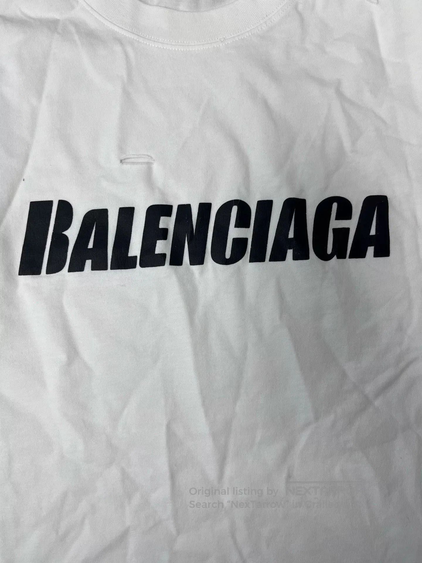 Balenciaga Balenciaga Destroyed Hole Short Sleeve Tee. Size US XS / EU 42 / 0 - 3 Thumbnail
