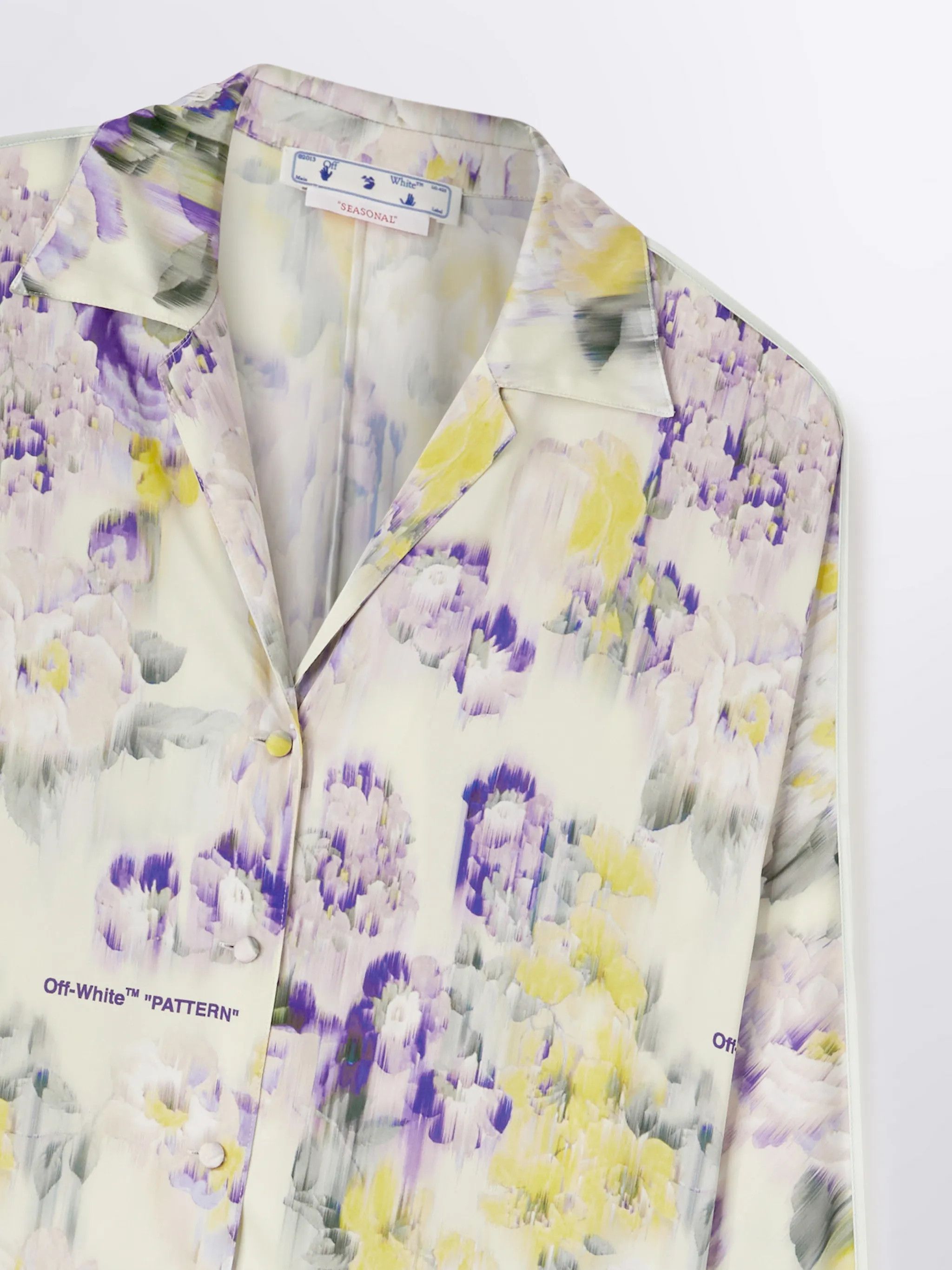 Off-White size M Off-White Satin Floral Print Shirt Pajama us 6 IT 42 Size M / US 6-8 / IT 42-44 - 3 Thumbnail