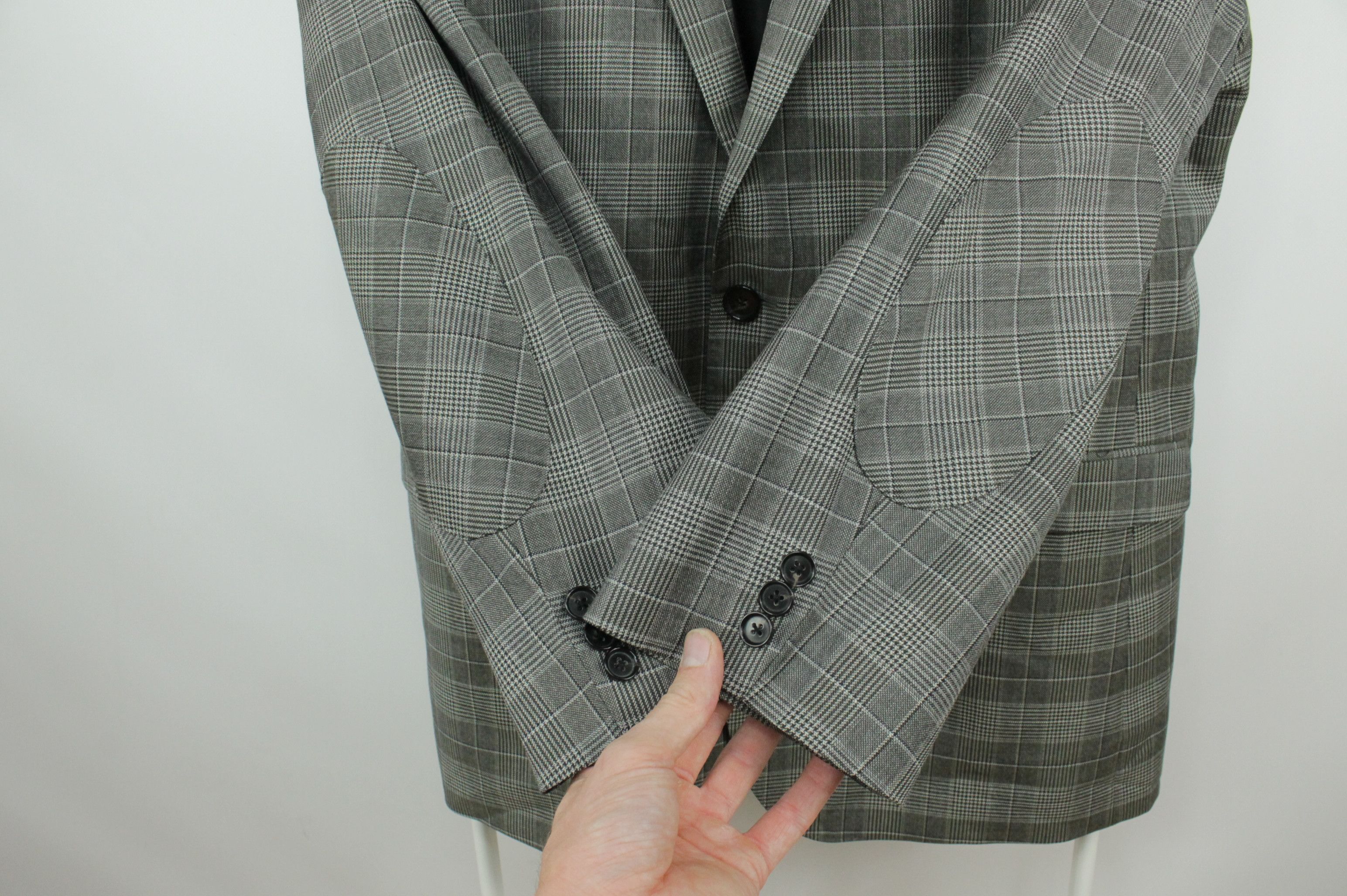Hugo Boss Hugo Boss Rhett Gray Check Wool Blazer Jacket Men's Size US L / EU 52-54 / 3 - 4 Thumbnail