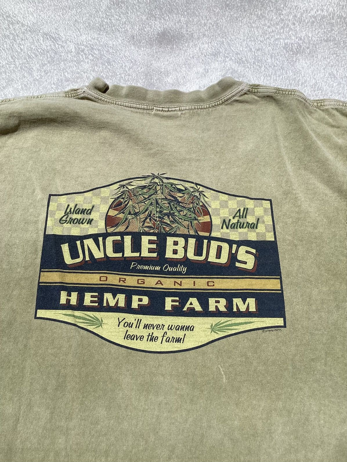 Other Vtg 90s uncle buds hemp farm Hemp dyed crazy shirt distres T Size US XXL / EU 58 / 5 - 4 Thumbnail