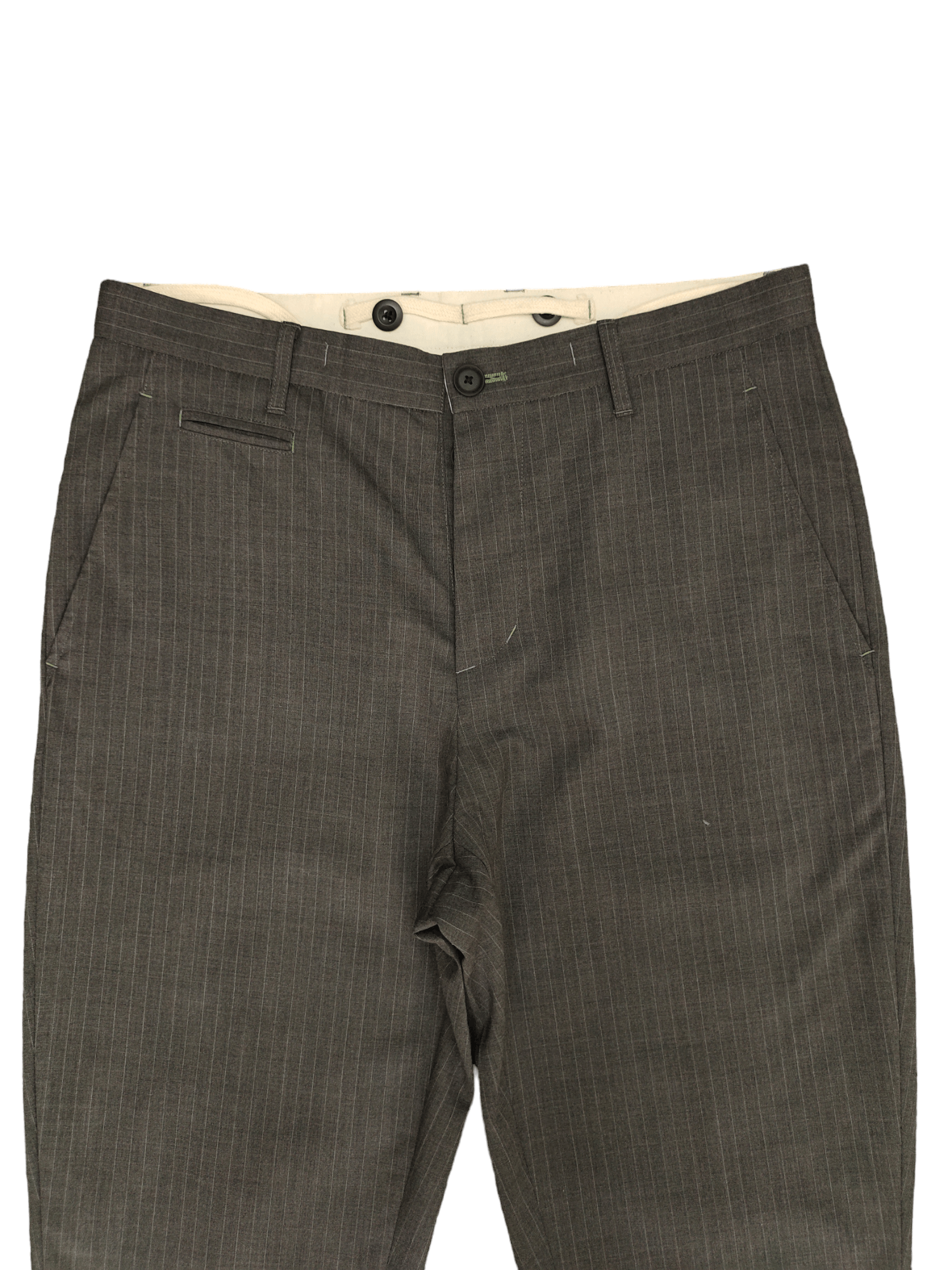 Isamu Katayama Backlash Japanese Brand Kahki Pin Striped 3Q Trouser Pants Size US 32 / EU 48 - 2 Thumbnail