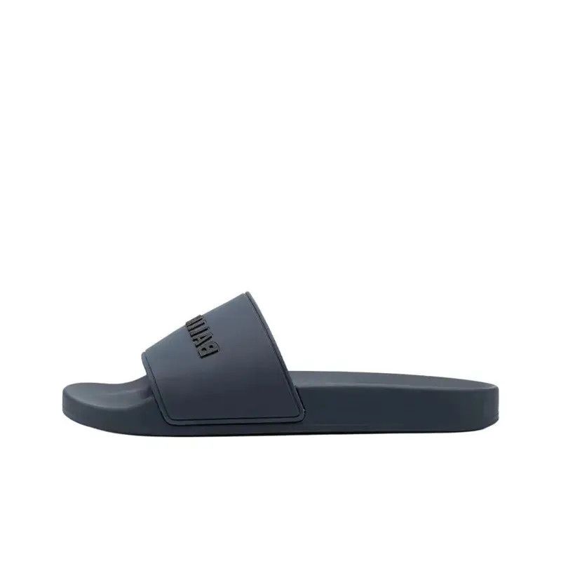Balenciaga o1w1db10125 Pool Slide Sandals in Dark Blue Size US 6 / EU 39 - 2 Thumbnail