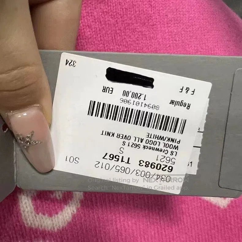 Balenciaga Balenciaga Pink Logo Wool Knit Cardigan. Size US XS / EU 42 / 0 - 4 Thumbnail