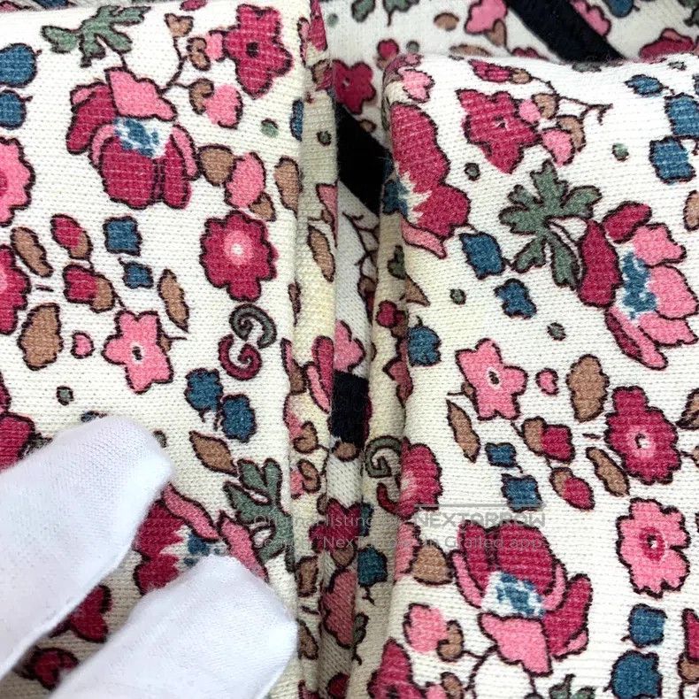 Gucci Gucci Pink floral inlaid full-print cotton round-neck long Size M / US 6-8 / IT 42-44 - 9 Thumbnail