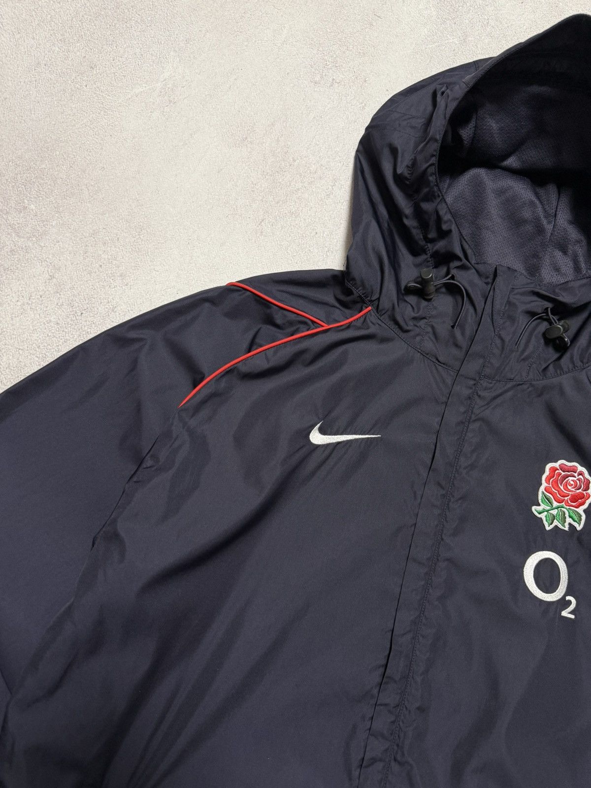 Nike × Vintage Vintage Nike England Rugby Jacket Nylon Windbreaker 90s Size US L / EU 52-54 / 3 - 3 Thumbnail