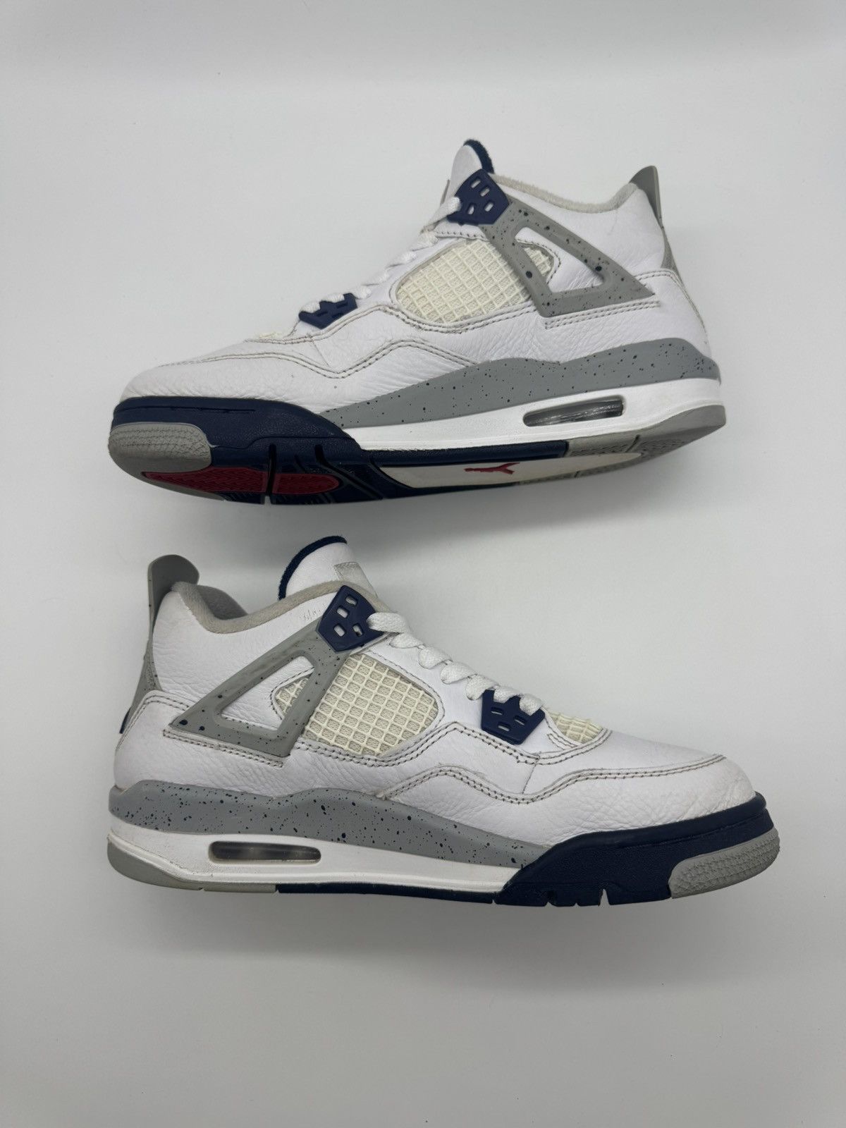 Jordan Brand × Nike Nike Air Jordan 4 Retro Midnight Navy Youth Size 6.5 (6.5Y) Size US 6.5 / EU 39-40 - 3 Thumbnail