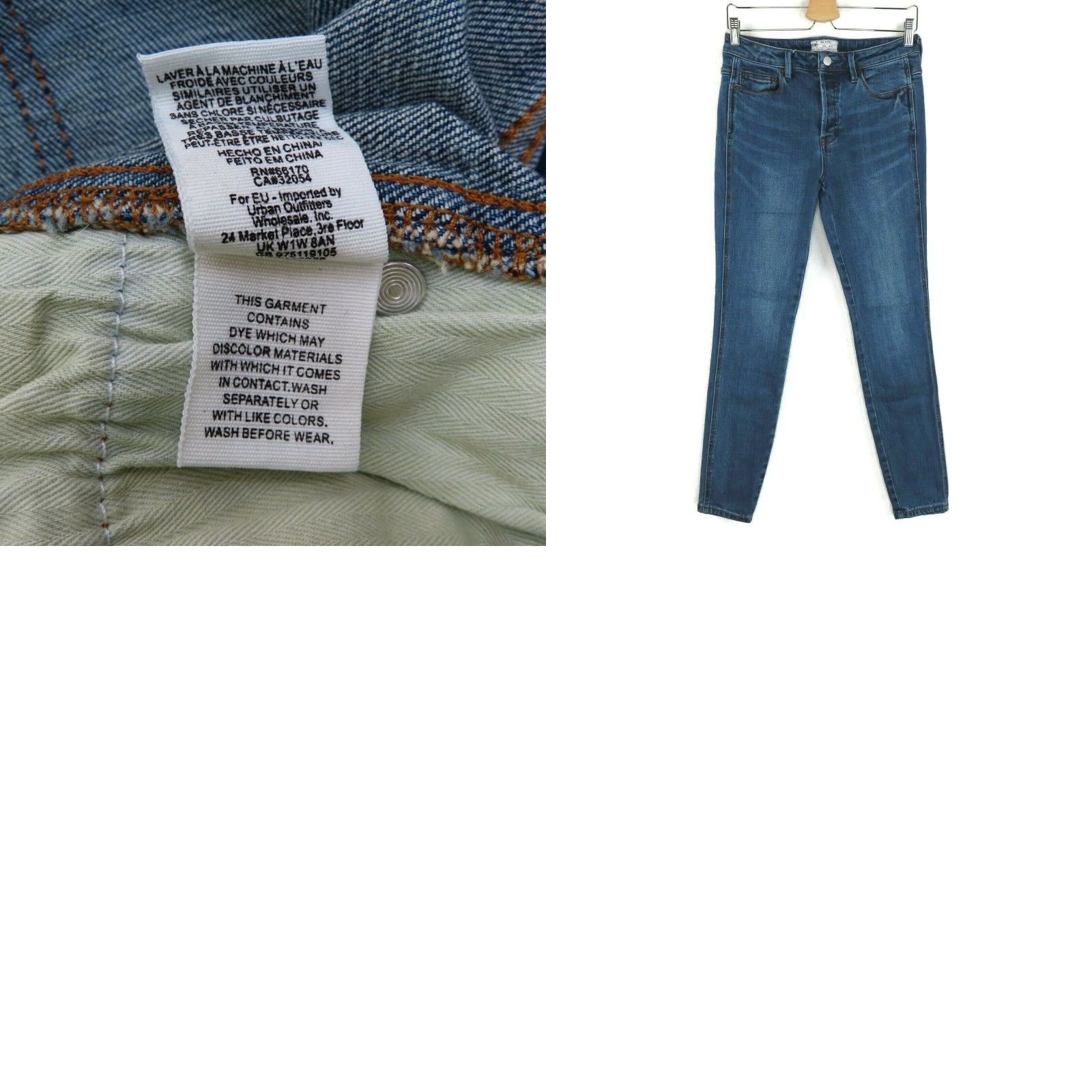 Free People Free People Jeans Women 27 Button Fly Medium Blue Denim Skinny Pockets 5-Pocket Design Regular Fit Vintage No? Size 27" / US 4 / IT 40 - 8 Thumbnail