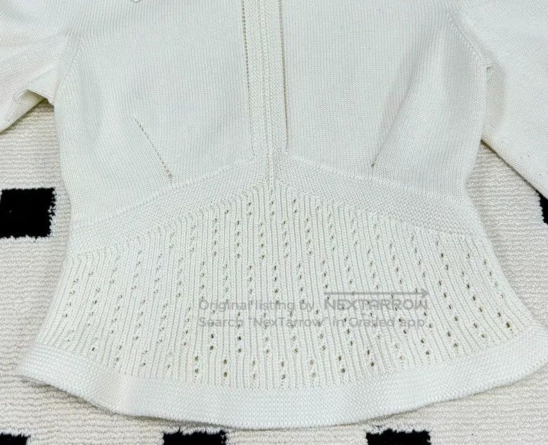 Chanel Chanel 23C beige elegant knitted long sleeves Size XXS / US 00 / IT 34 - 6 Thumbnail