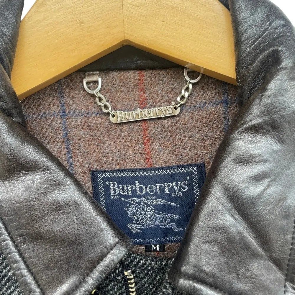 Burberry × Burberry Prorsum × Vintage VINTAGE BURBERRYS LONDON WOOL TARTAN INSIDE MIX LEATHER Size US M / EU 48-50 / 2 - 5 Thumbnail
