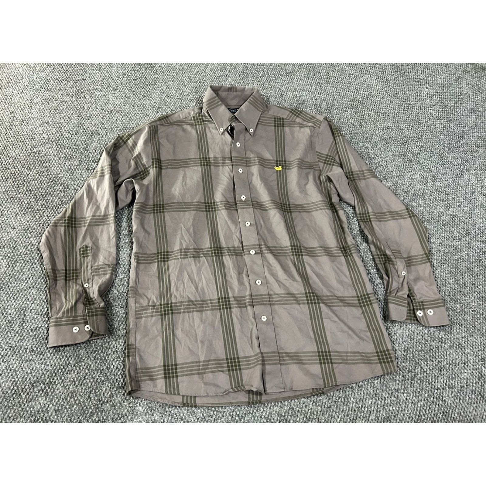Vintage Southern Marsh Button-Up Shirt Mens M Gray Green Plaid Long Sleeve Casual Size US M / EU 48-50 / 2 - 2 Thumbnail