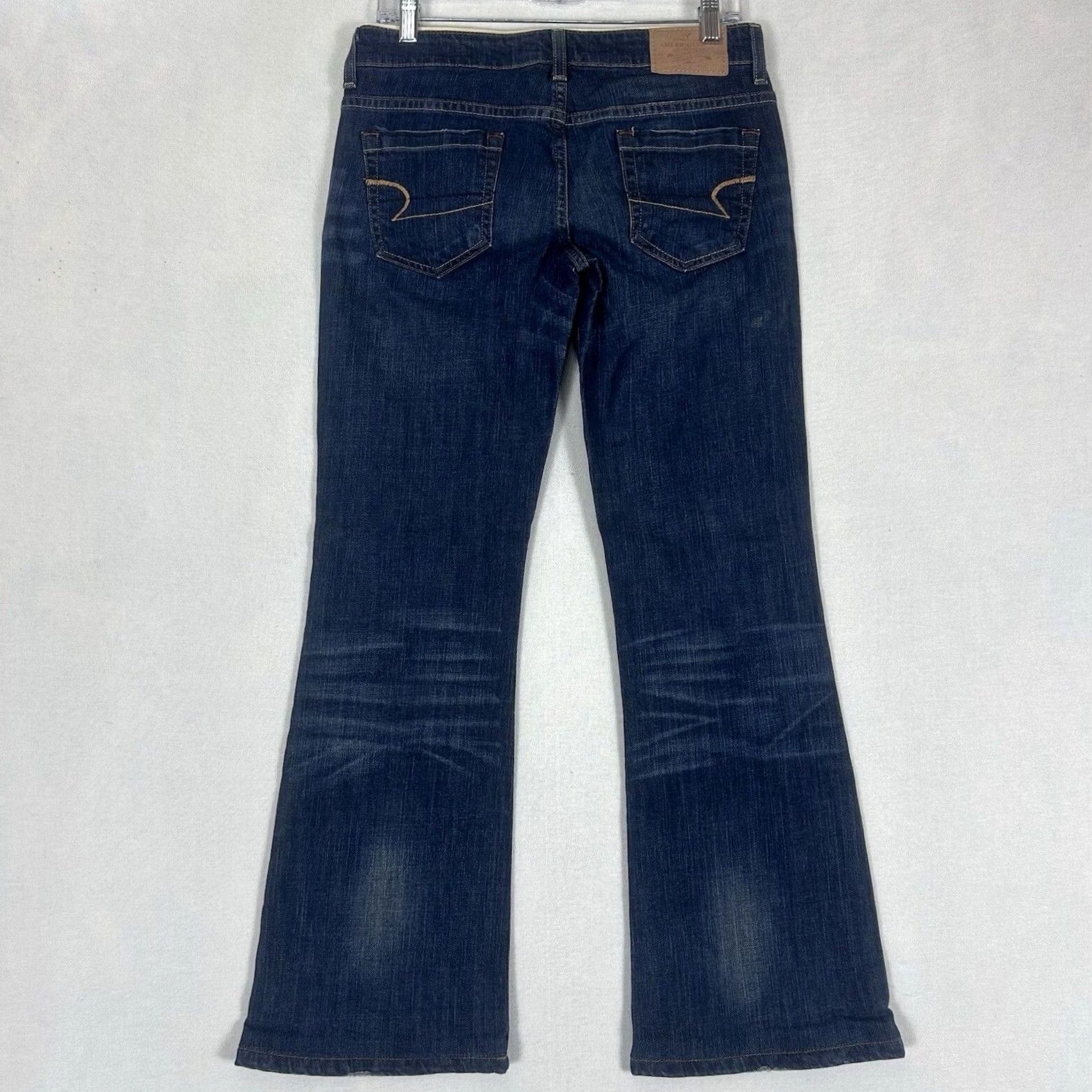 American Eagle Outfitters American Eagle Hipster Jeans Womens Size 4 Reg Blue Denim Bootcut Flared AEO Size 27" / US 4 / IT 40 - 6 Thumbnail