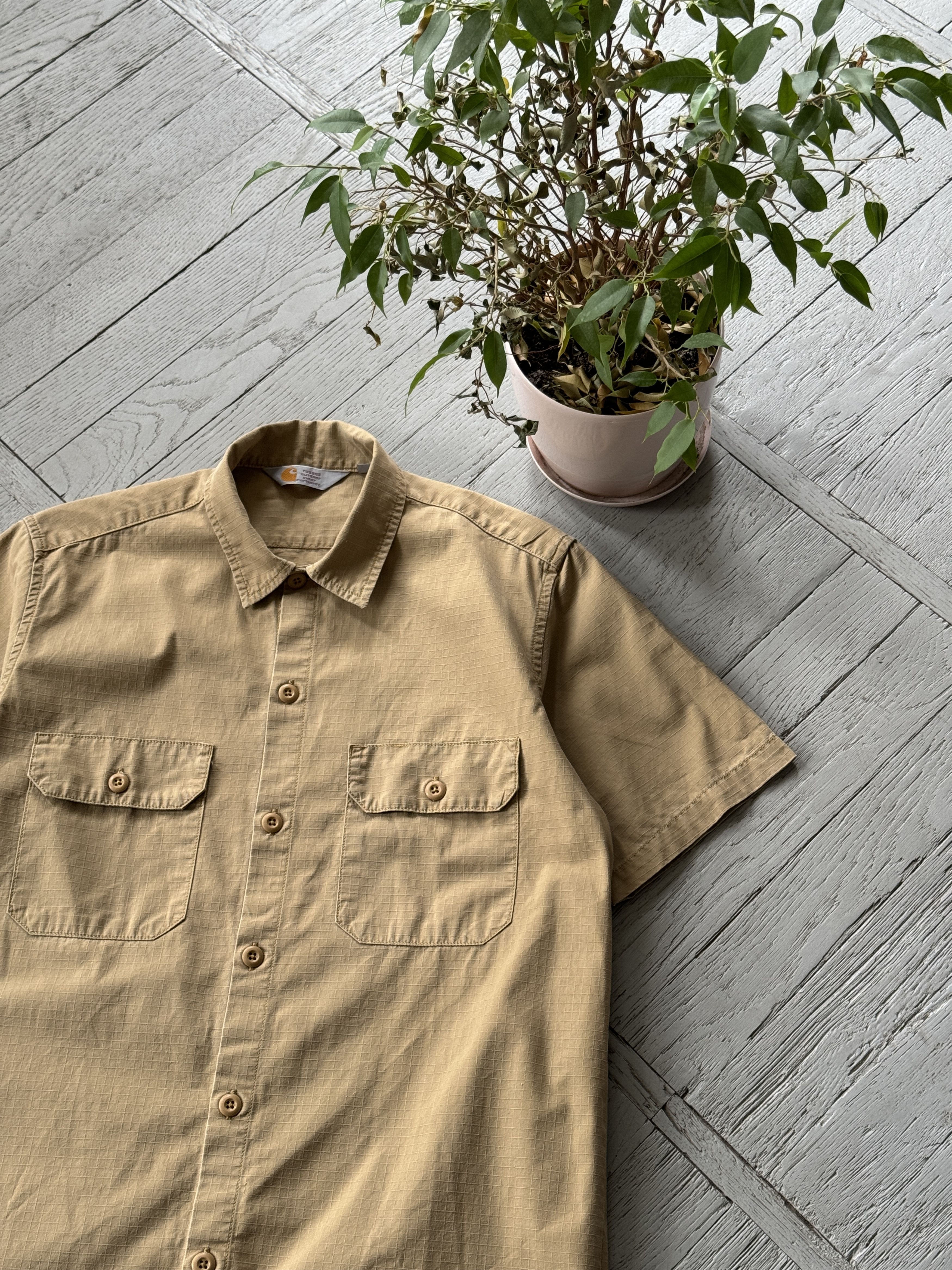 Carhartt × Carhartt Wip × Vintage Vintage Carhartt Mission Short Sleeve Button Up Shirt Size US M / EU 48-50 / 2 - 4 Thumbnail