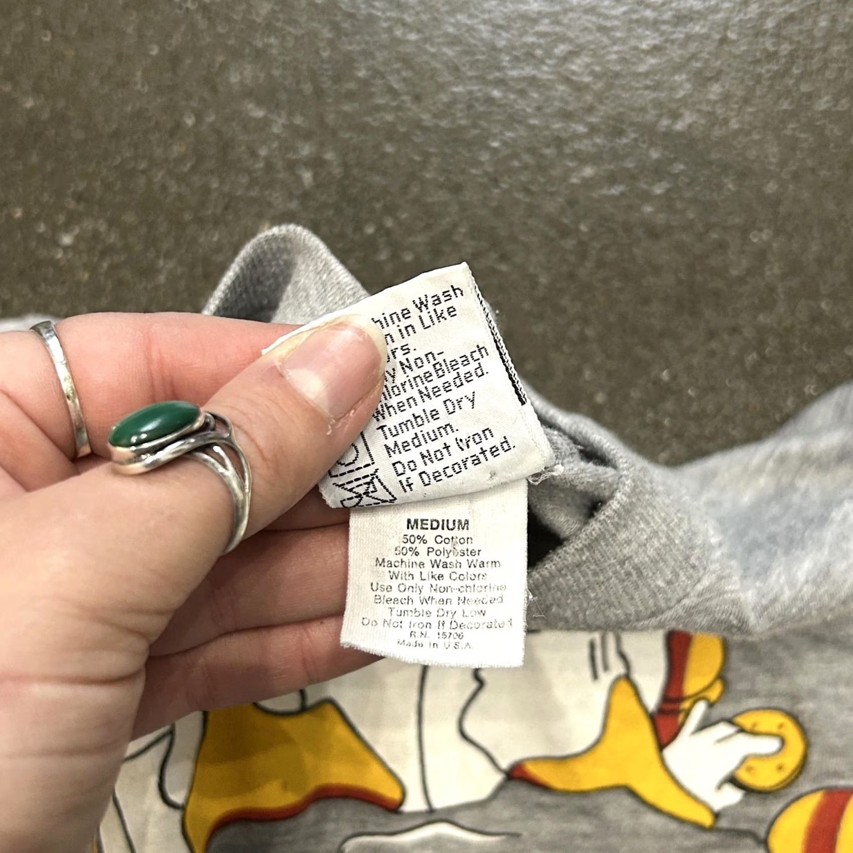 Vintage VINTAGE Quackers In Bed Shirt Mens Medium Gray Duck Graphic Cartoon 90s Size US M / EU 48-50 / 2 - 4 Thumbnail