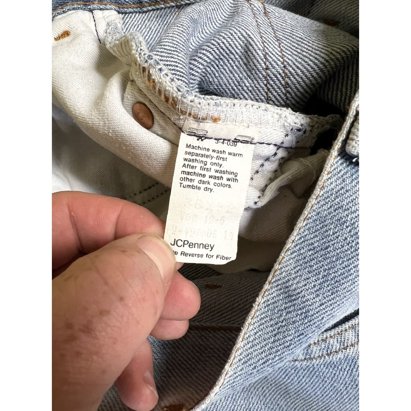 JCPenney VINTAGE JC Penney Jeans 38x32 Denim Blue Light wash 5-Pocket Relaxed Mens Jeans Size US 38 / EU 54 - 6 Thumbnail