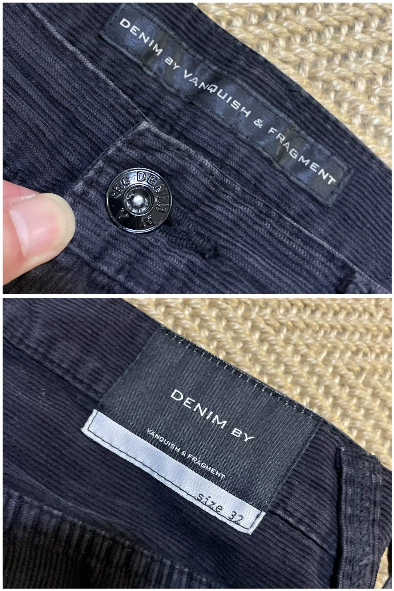 Vanquish VANQUISH x FRAGMENT DENIM Washed Corduroy Pants W32 Black Size US 32 / EU 48 - 7 Thumbnail