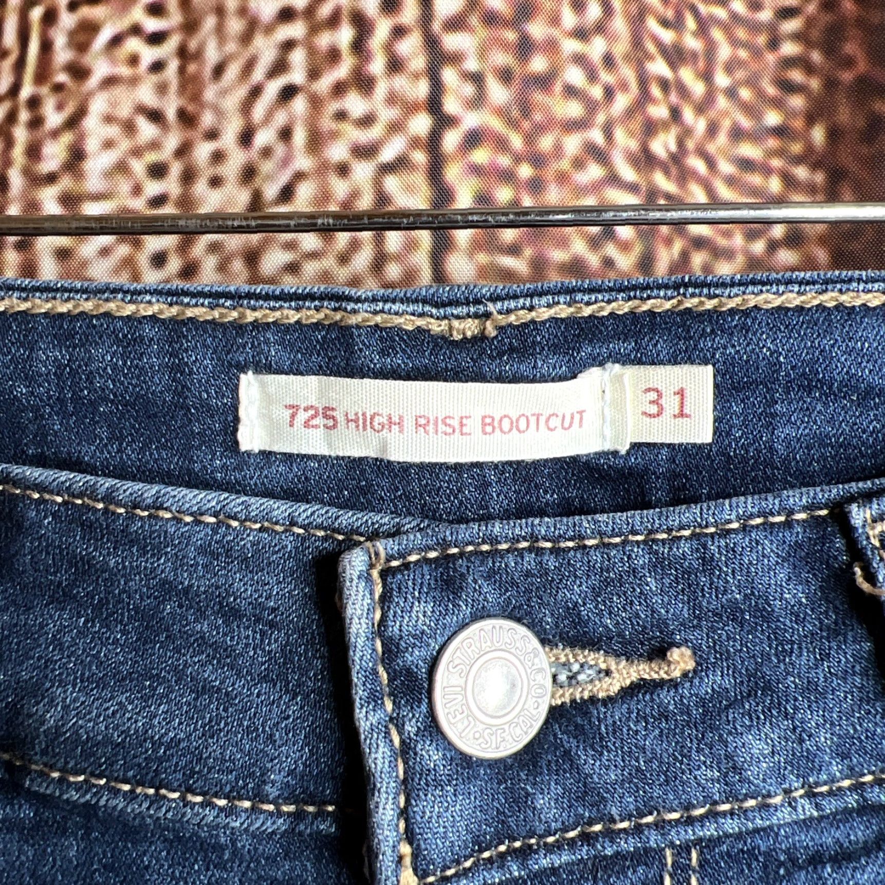 Levi's VINTAGE Levis 725 Jeans Womens 31 Bootcut High Rise Dark Wash Denim Stretch Jeans Women 31 Bootcut Levis 725 Stretch Women’s Jeans Size 24" / US 00 / IT 34 - 3 Thumbnail