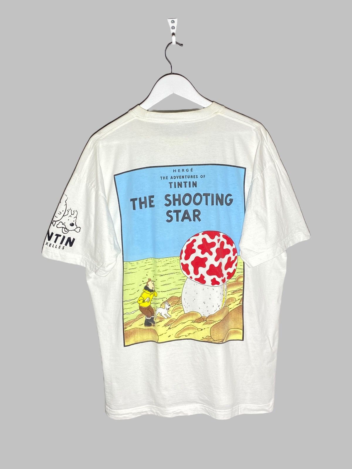 Cartoon Network 🔥 90s TINTIN SHOOTING STAR TEE BIG MUSHROOM RARE GRAPHIC Size US XL / EU 56 / 4 - 1 Thumbnail