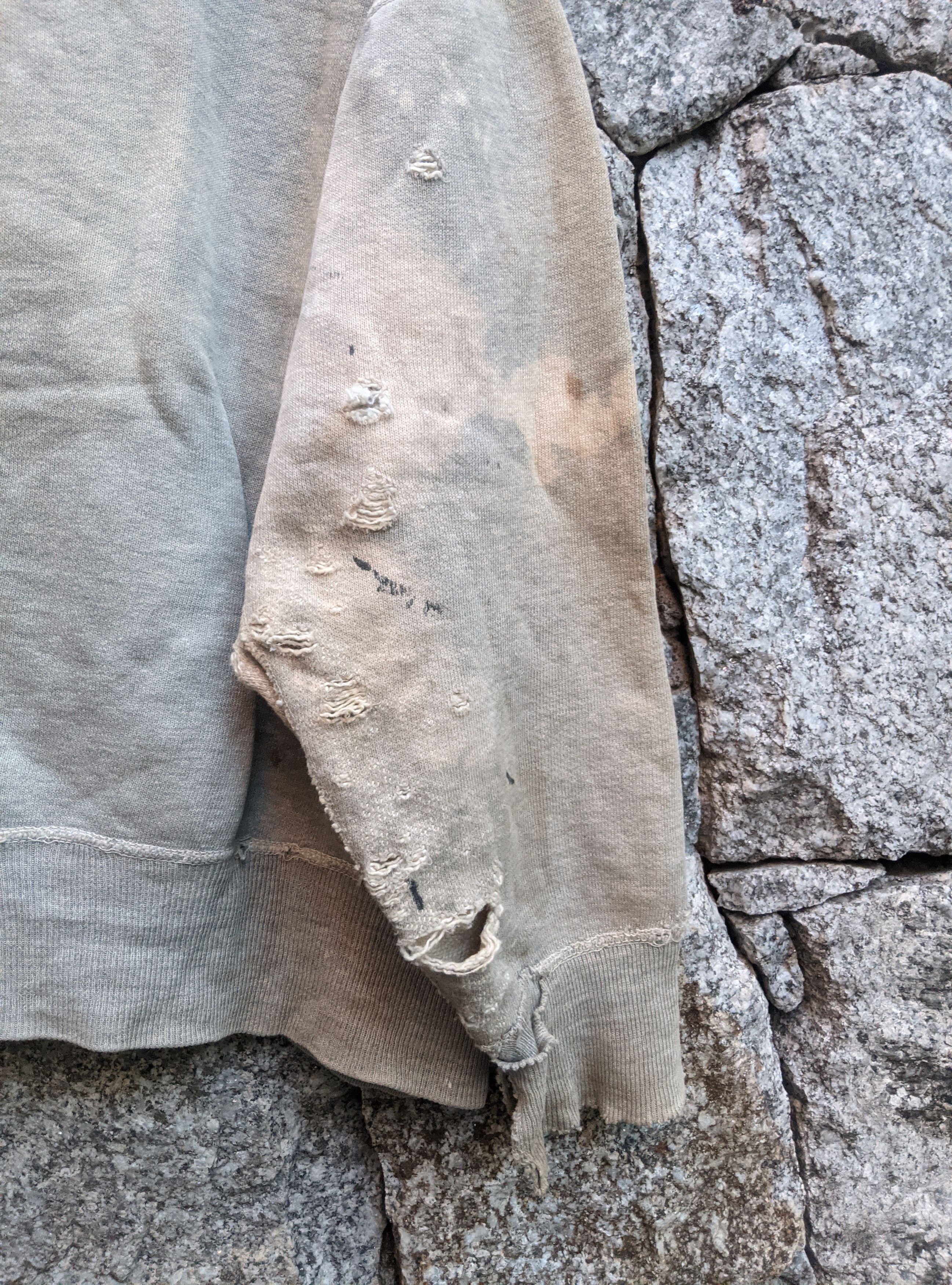 Vintage Vintage 40s destroyed single v sweatshirt afterhood Size US L / EU 52-54 / 3 - 8 Thumbnail