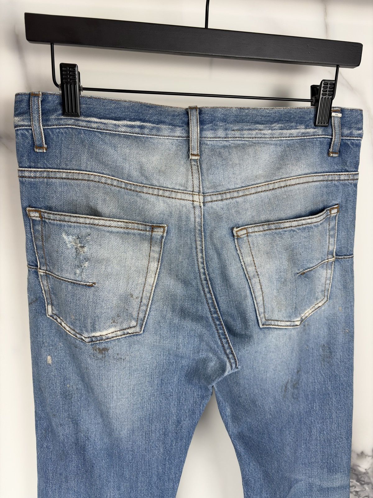 Dior Dior Homme Mudwash Painter Distressed Blue Denim Jeans Size US 29 - 4 Thumbnail