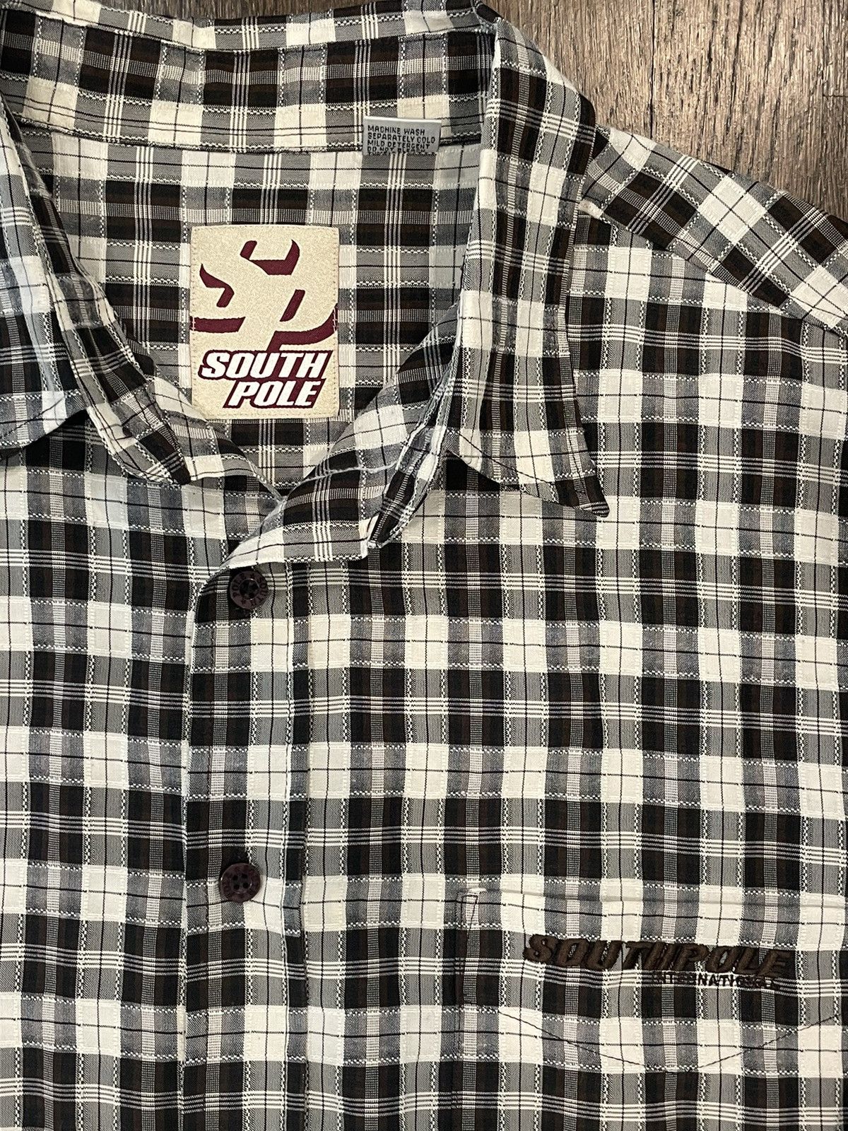 Southpole Southpole black and white plaid button up Size US L / EU 52-54 / 3 - 1 Thumbnail