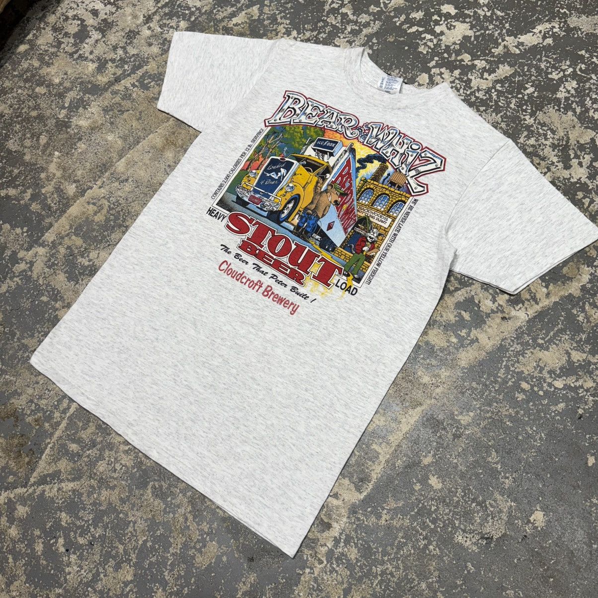 Vintage Vintage Bear Whiz Stout Beer Funny Joke Tshirt Size US M / EU 48-50 / 2 - 2 Thumbnail