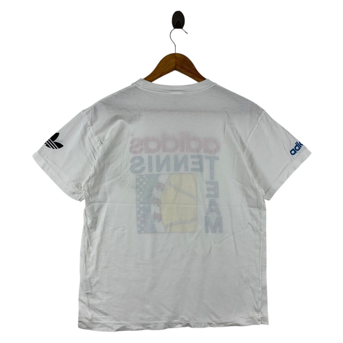 Adidas Vintage 90s ADIDAS tennis white tee shirt Size US L / EU 52-54 / 3 - 4 Thumbnail