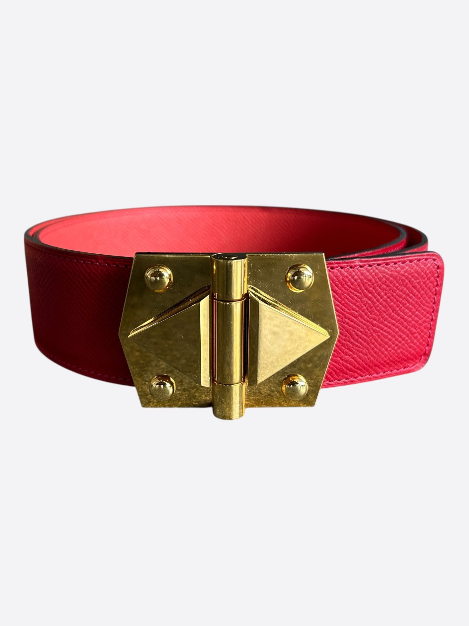 Hermes Hermes Red & Gold Collier De Chien Belt Size 30 - 1 Thumbnail