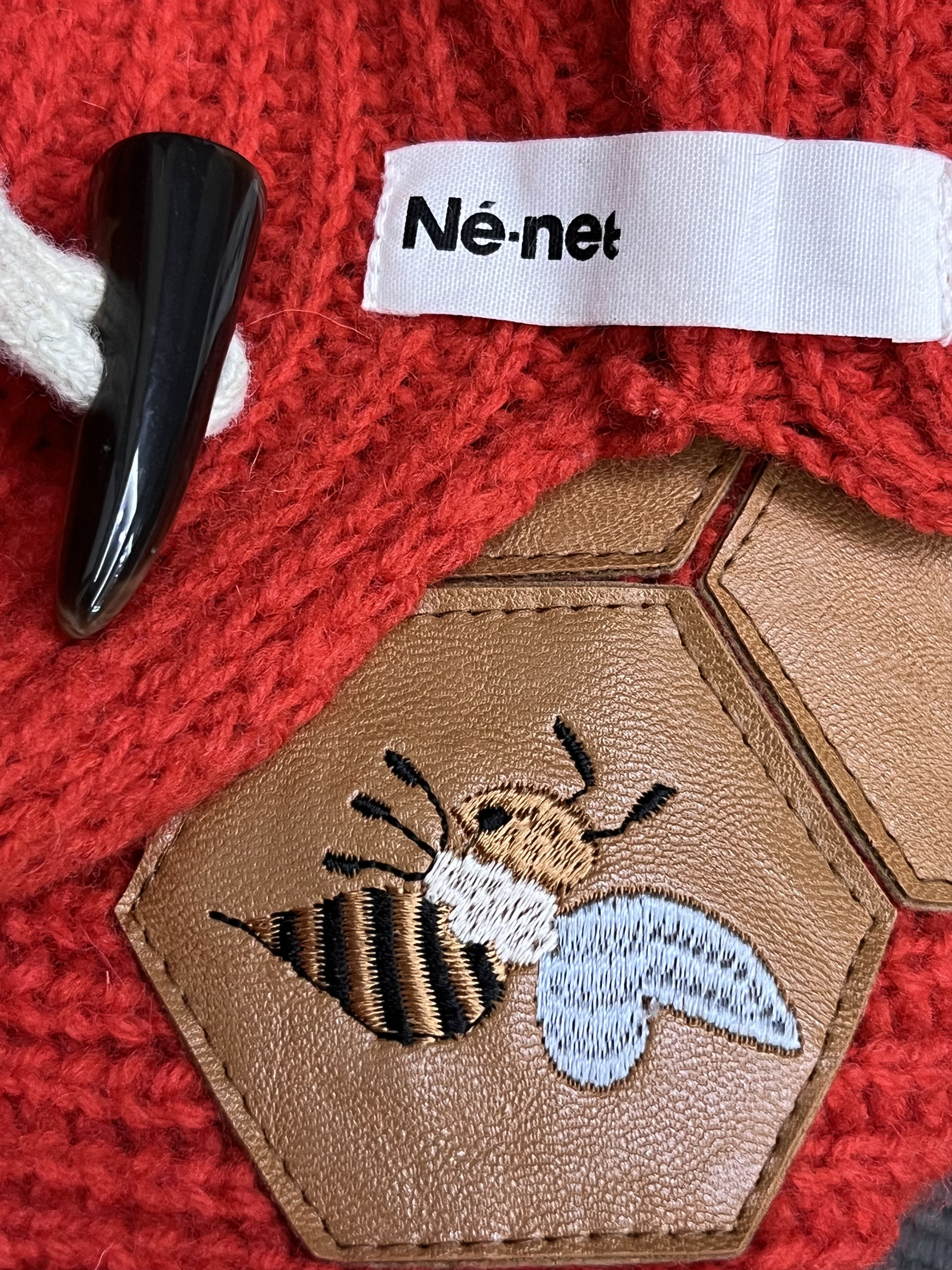Issey Miyake Ne-net Issey Miyake Bee Toggle Knit Hoodie Scarf Rare Size ONE SIZE - 5 Thumbnail