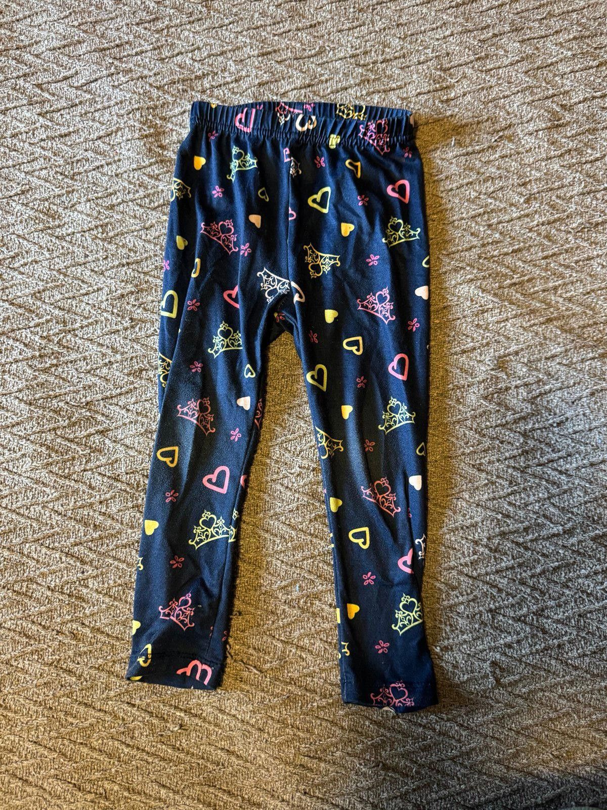 Disney 3T Disney Princess Crown Leggings Size 24" / US 00 / IT 34 - 1 Thumbnail
